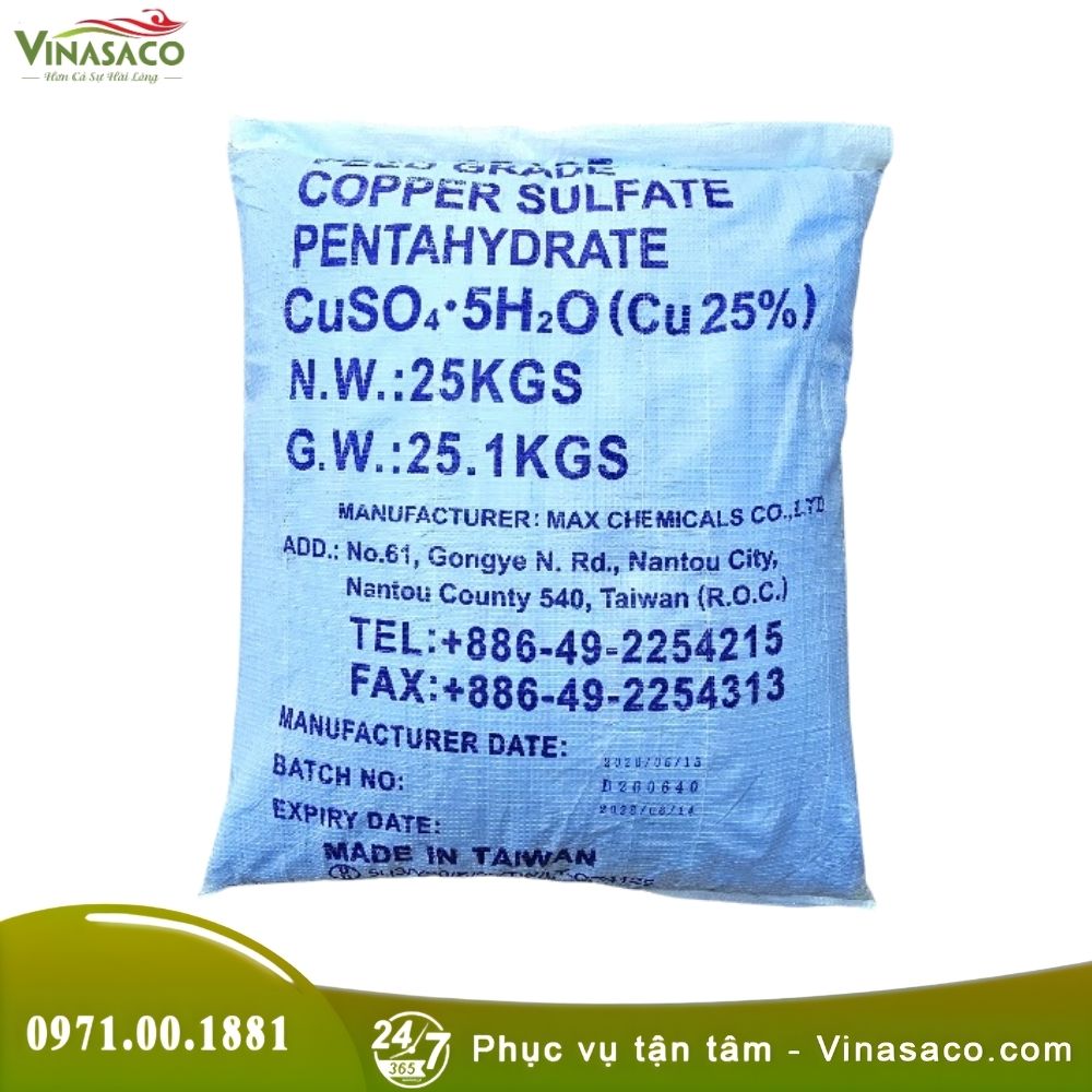 Đồng Sulphate CuSO4 Đài Loan – Diệt Rêu Tảo Bể Bơi